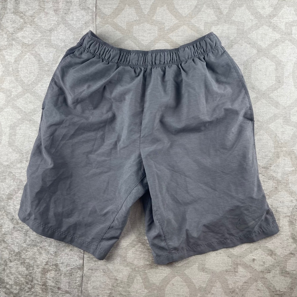 Nike Dri-FIT Shorts Mens Small Gray Excellent Training Athletic Polyester 9in